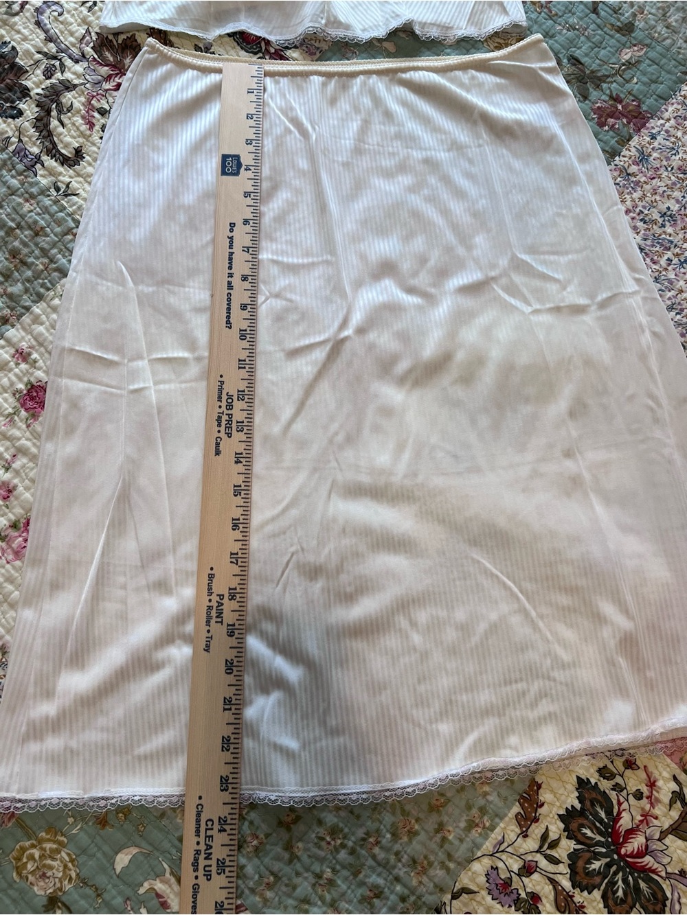 Vintage Stellar Foundations Shadow Stripe Camisole Slip Skirt Set Small ILGWU - Picture 5 of 9